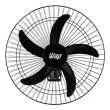 VENTILADOR WAP PAREDE RAJADA PRO PRETO BIVOLT 60CM 5 PAS (FW006661)